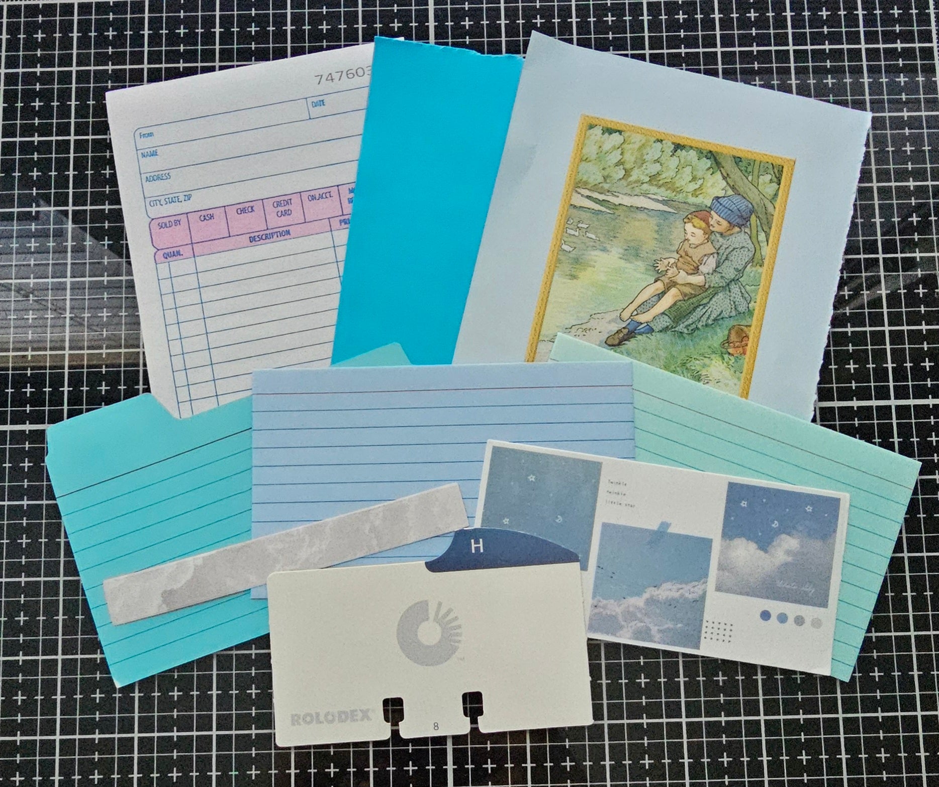 Blue Junk Journal Kit
