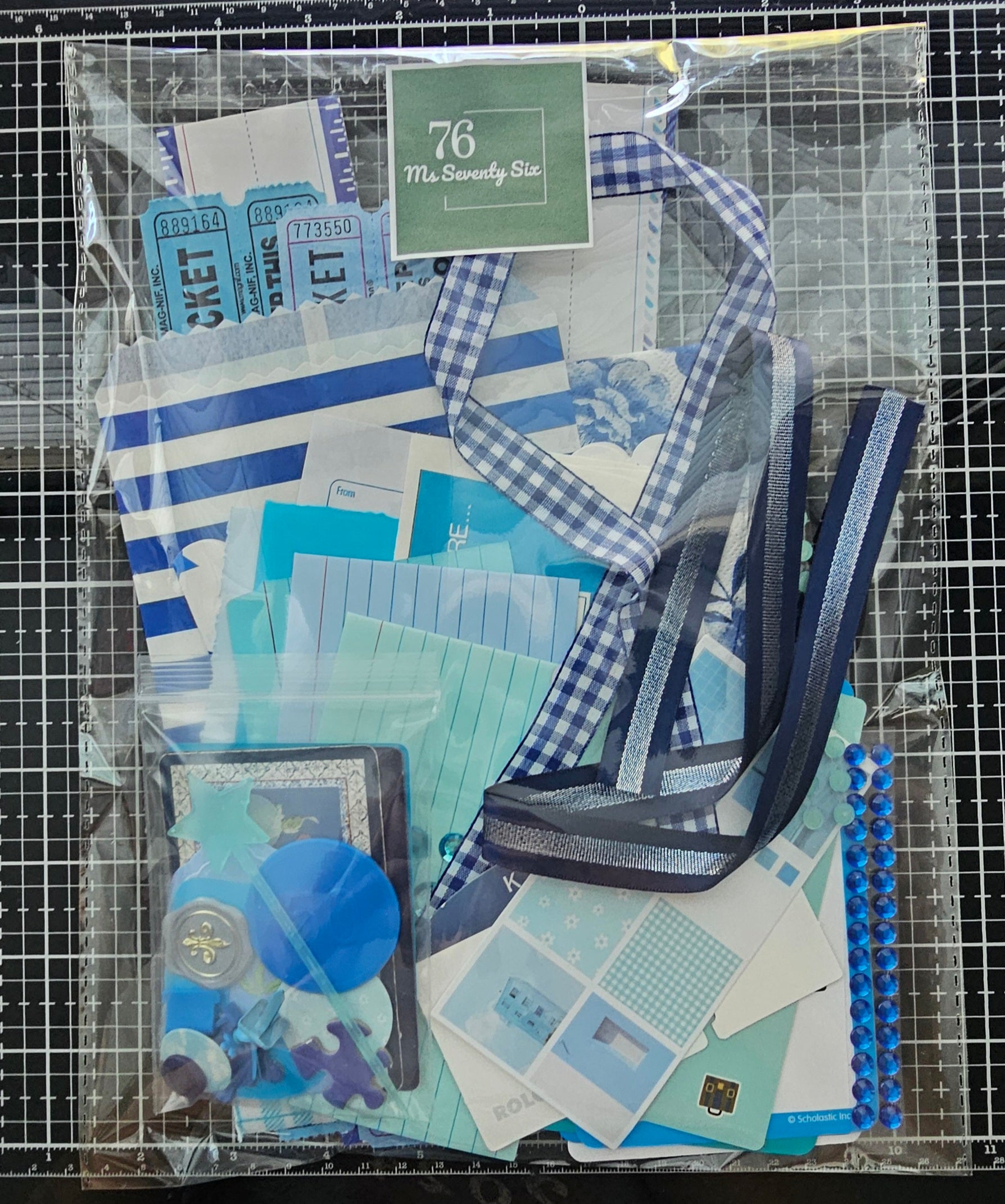 Blue Junk Journal Kit