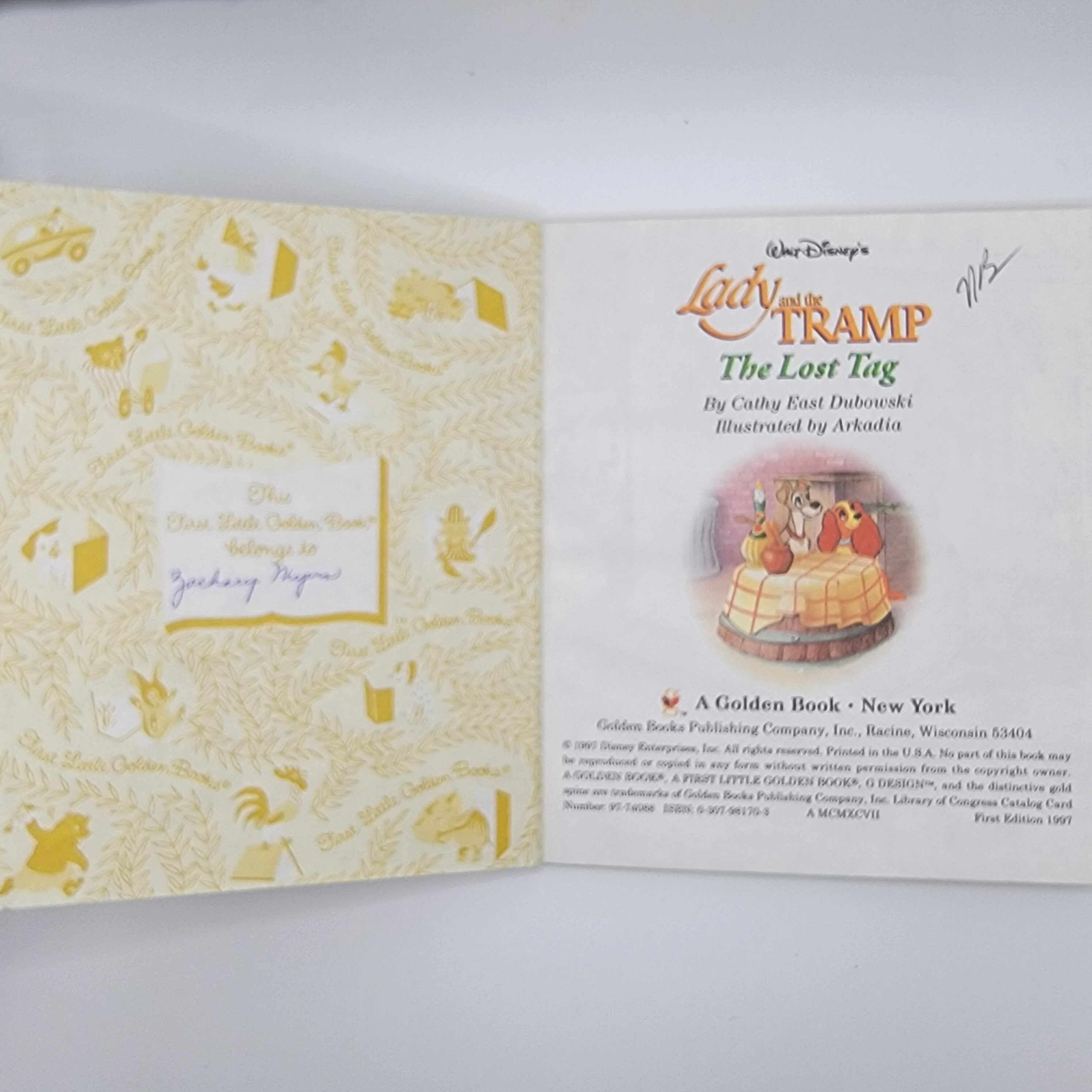 Little Golden Book Lady and the Tramp The Lost Tag Vintage 1997