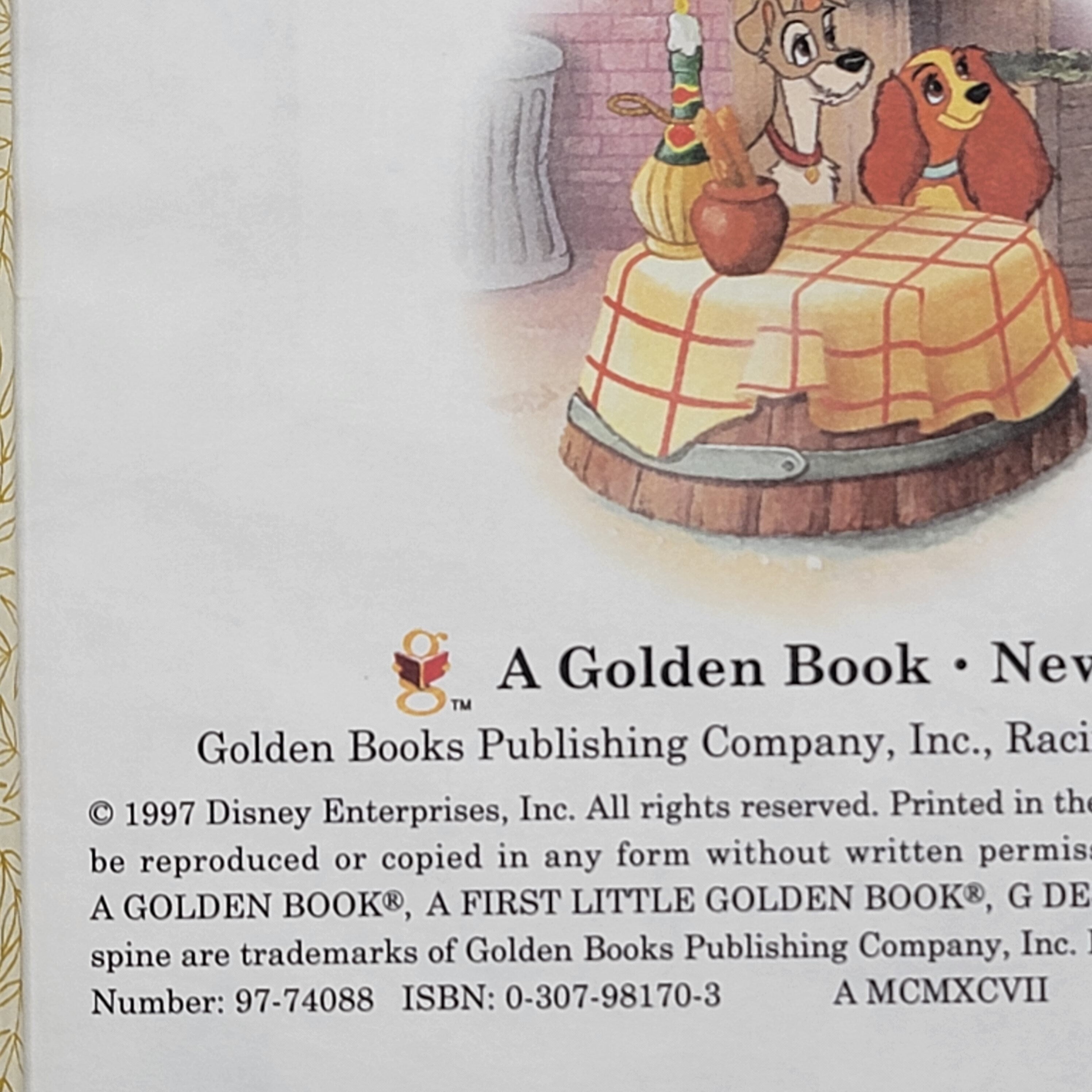 Little Golden Book Lady and the Tramp The Lost Tag Vintage 1997